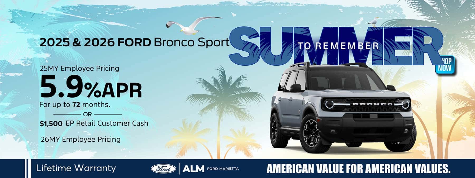 25 & 26 Ford Bronco Sport Offer ALM Ford Marietta - Marietta, GA