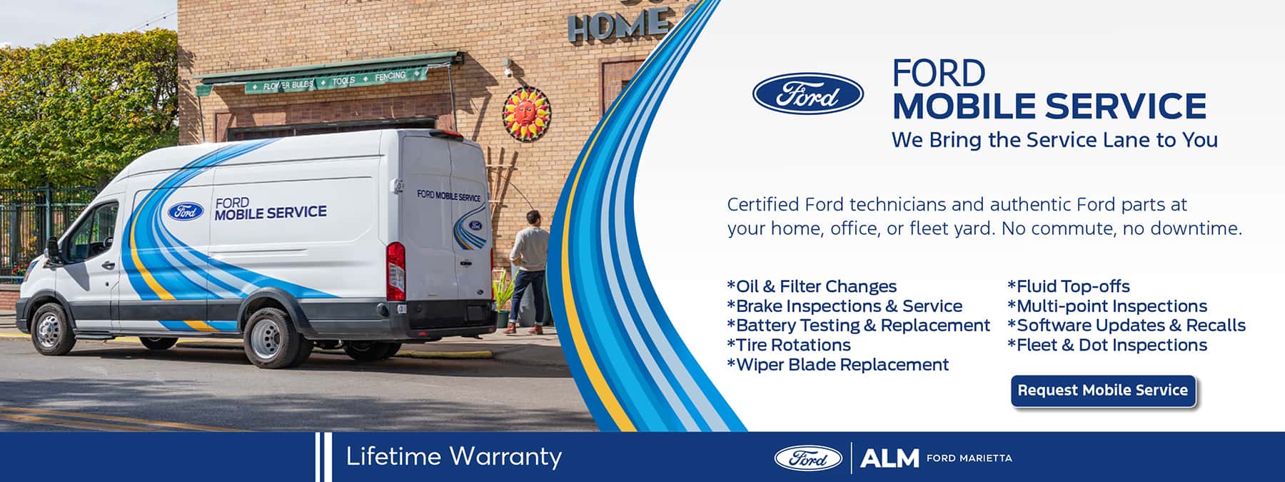 ALM Ford Marietta, mobile service. Benefits