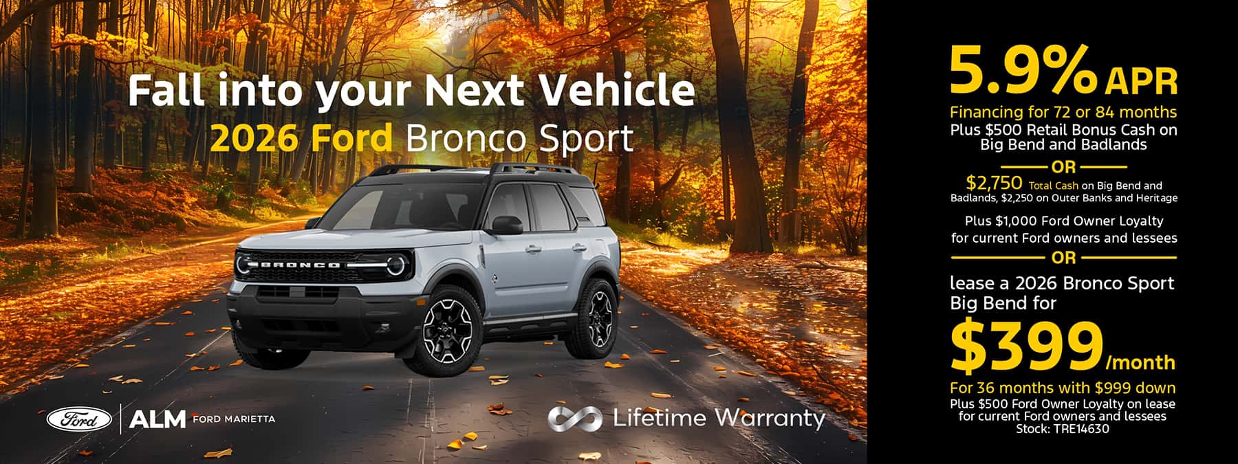 2026 Ford bronco sport Finance offer, Cash offer or lease offer