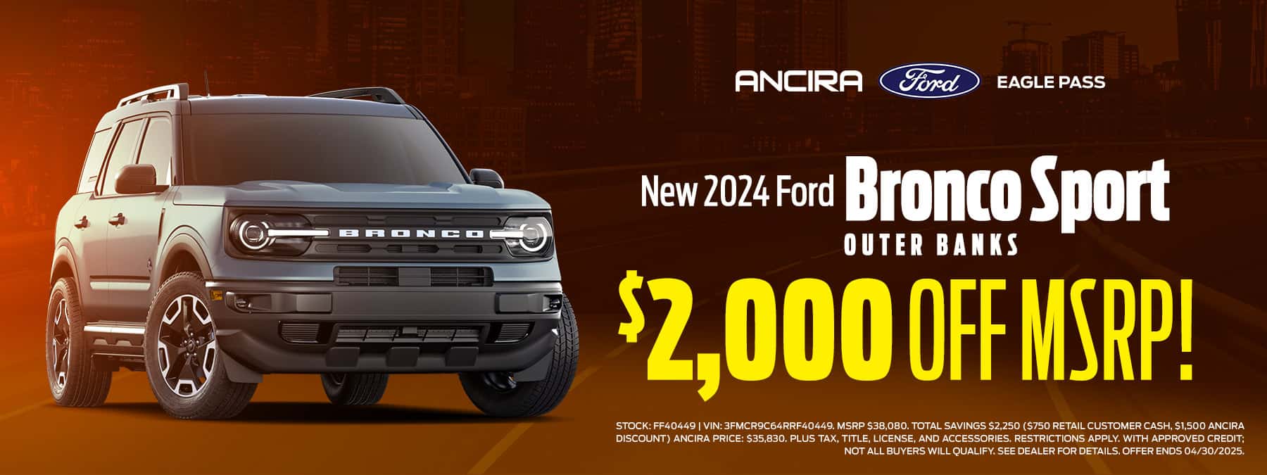 Apr25 2024 bronco sport