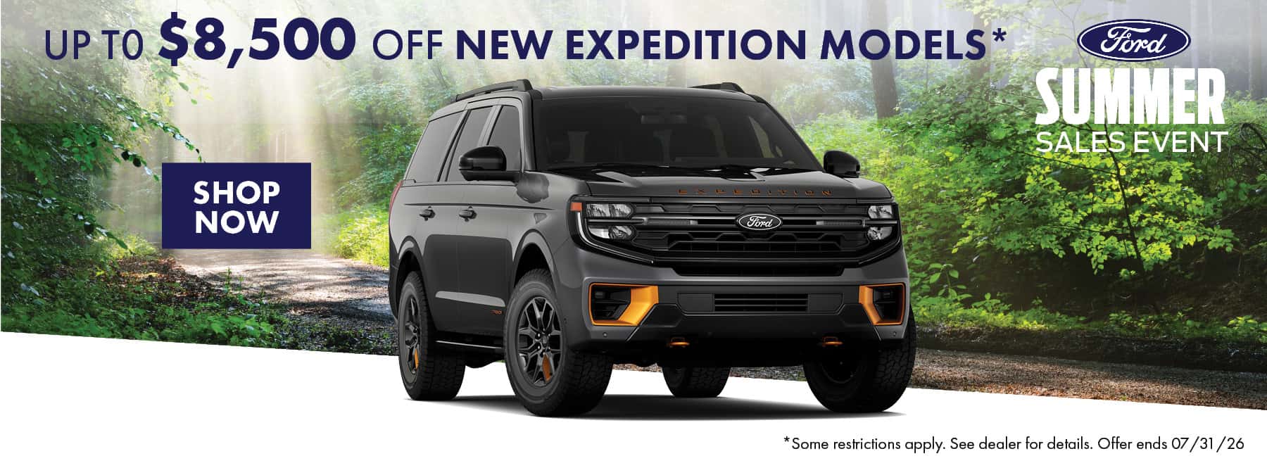 Up to $8,500 off New Expedition Models