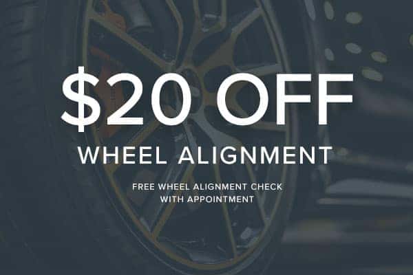 $20 Off Wheel Alignment