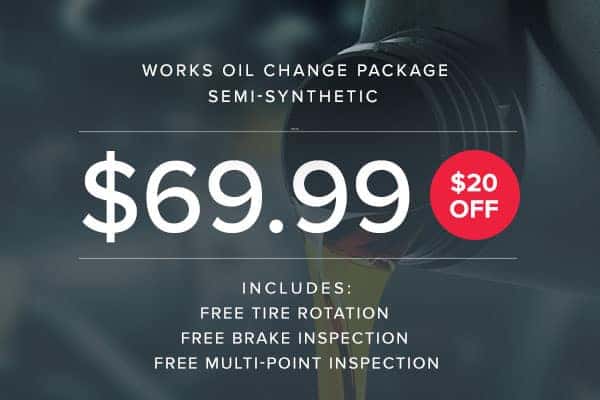 $20 off The Works Oil Change Package
