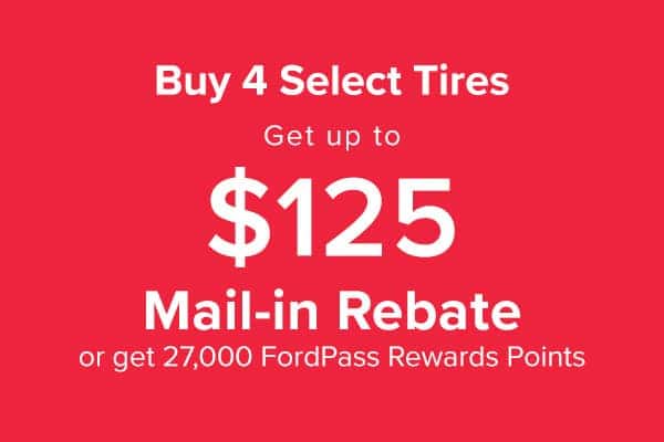 Buy 4 Tires, Get $125 Mail in Rebate