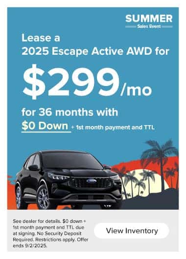 2025 Ford Escape Lease Offer