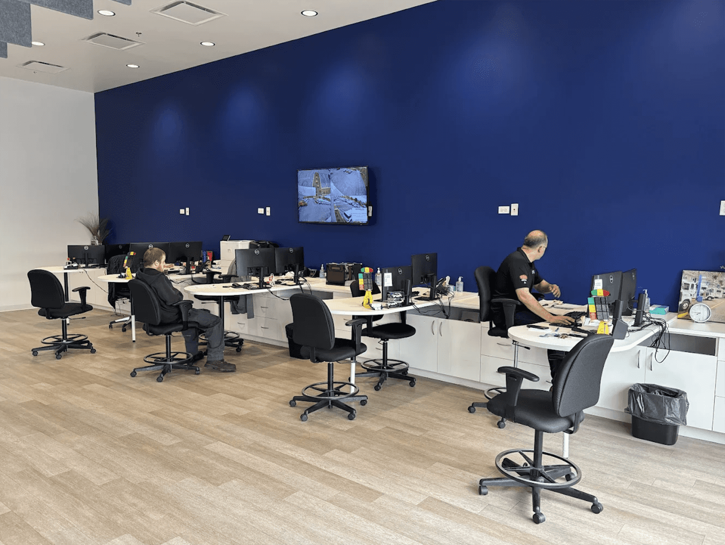 Service desks at the ford pro facility