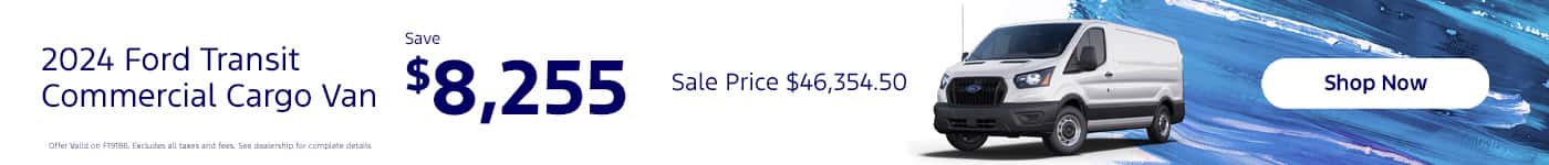 2024 Ford Transit Commercial Cargo Van Save $8,255