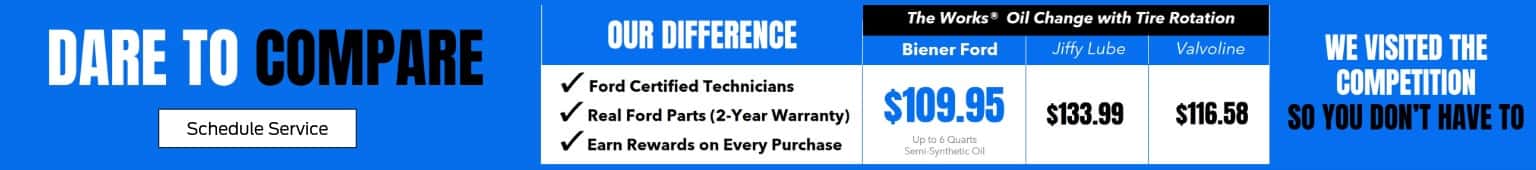 Oil Change Comparison DT