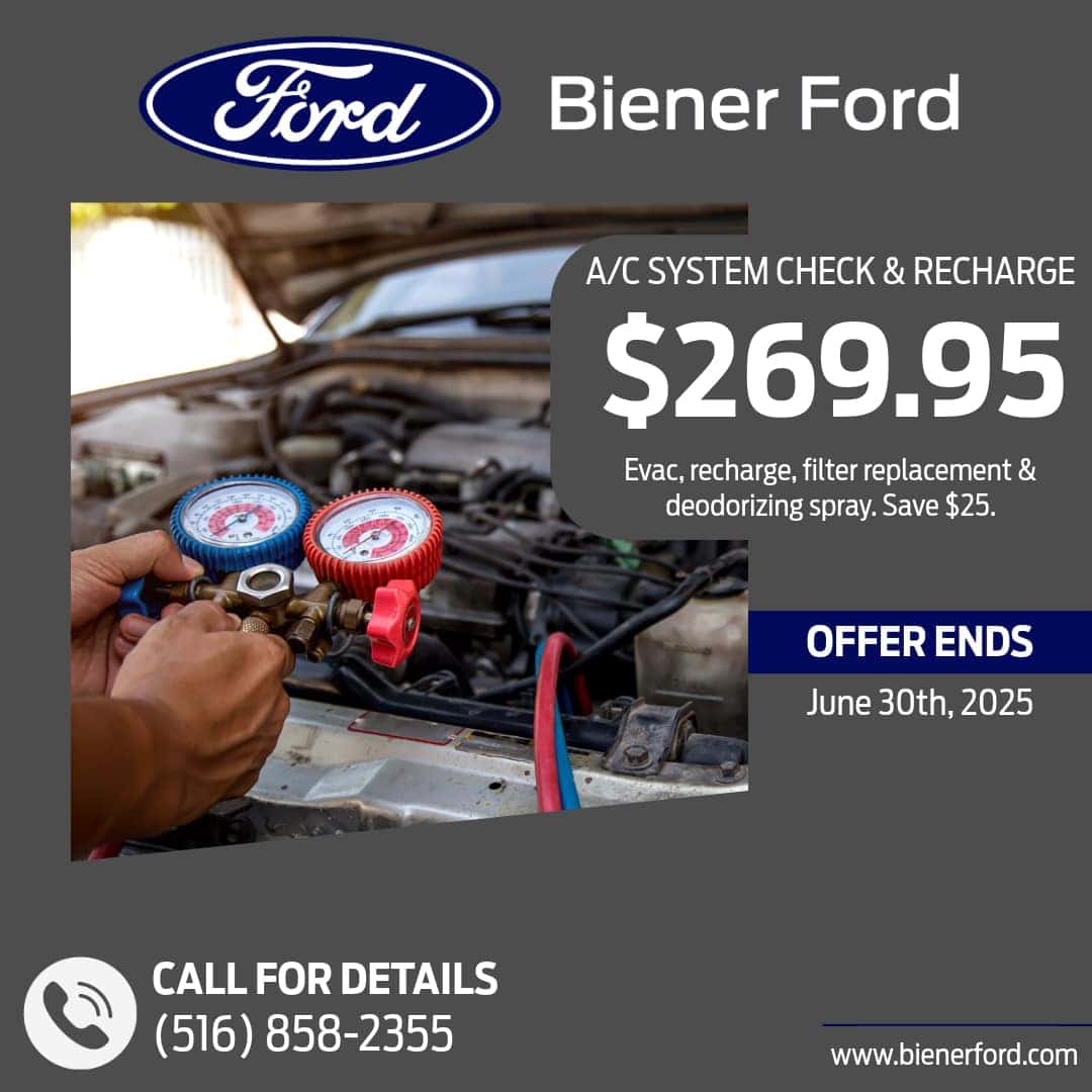 A/C System Check & Recharge – Now $269.95
