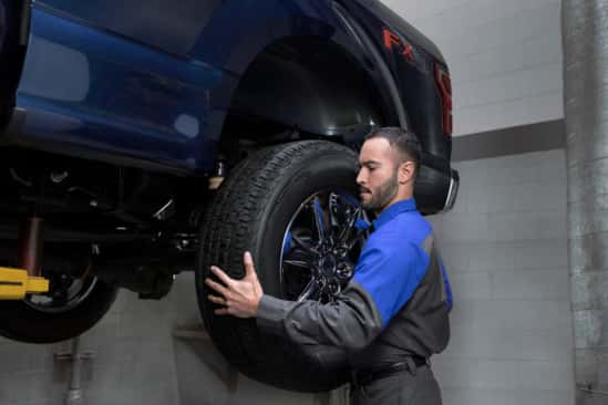 Ford tire rotation and undercar inspection