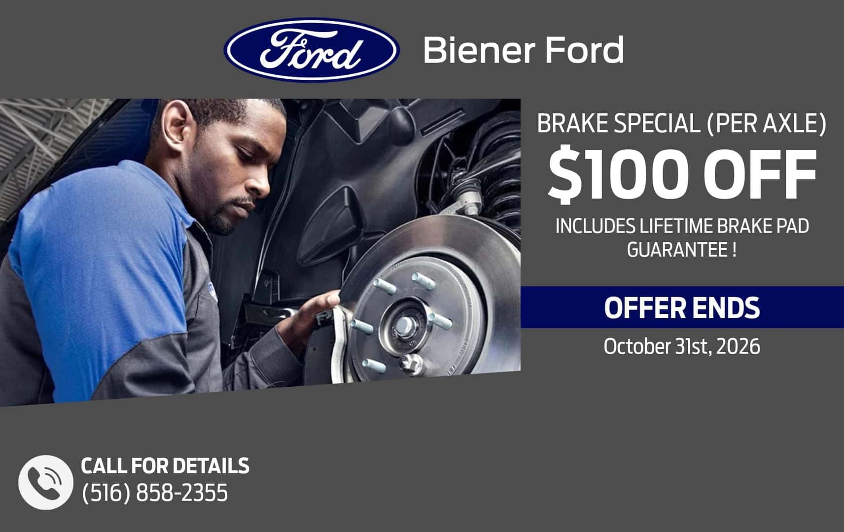 $100 OFF BRAKE SPECIAL