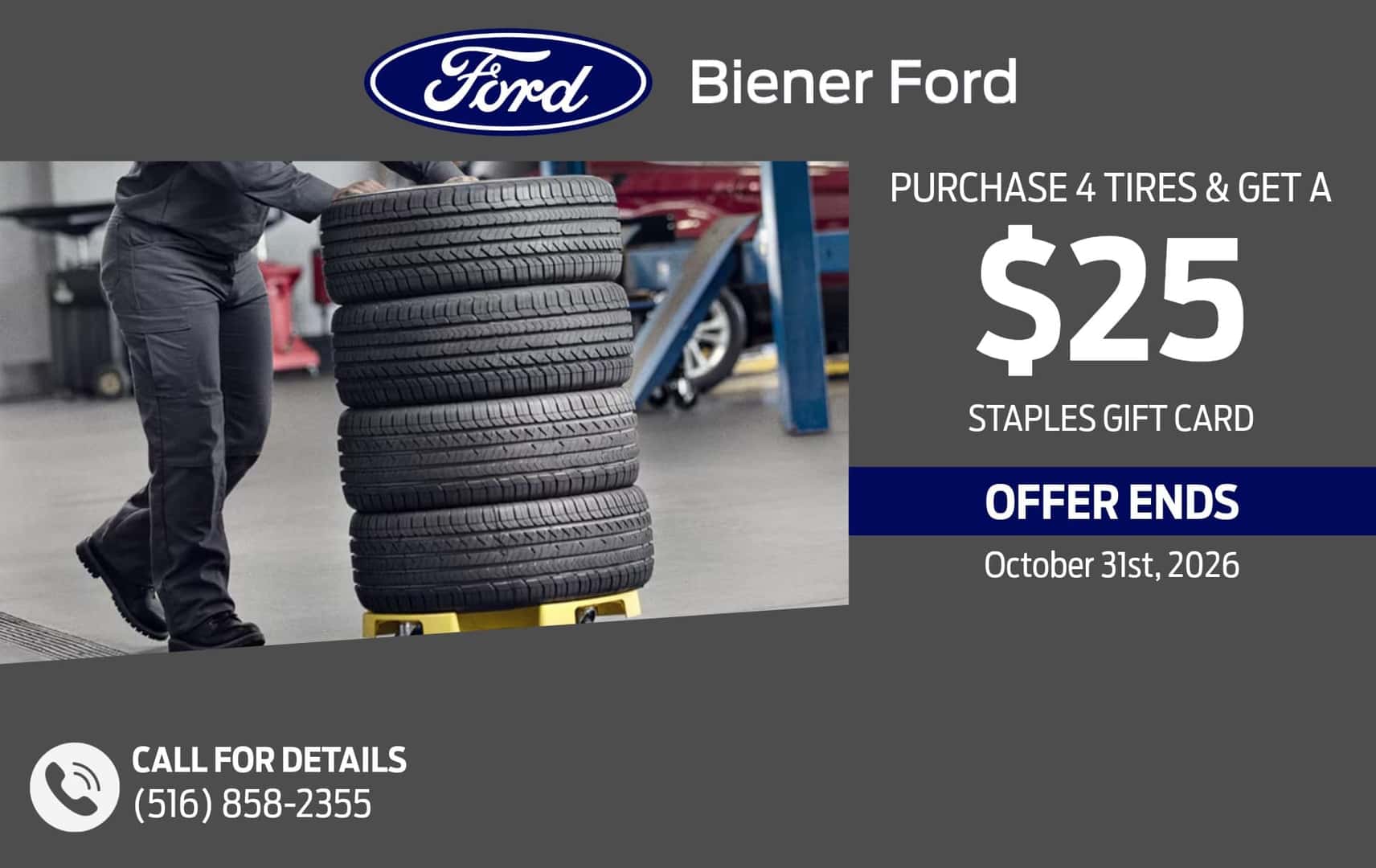 $25 OFF 4 TIRES