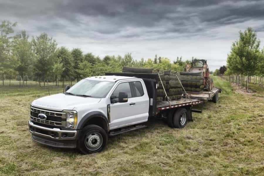 2025 Ford Super duty carrying logs