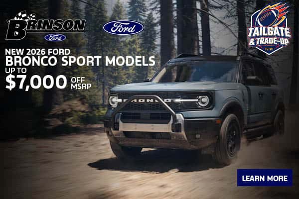 Get up to $7,000 off MSRP New 2026 Ford Bronco Sport Models