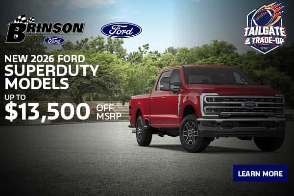 Get up to $13,500 off MSRP New 2026 Ford Superduty Models