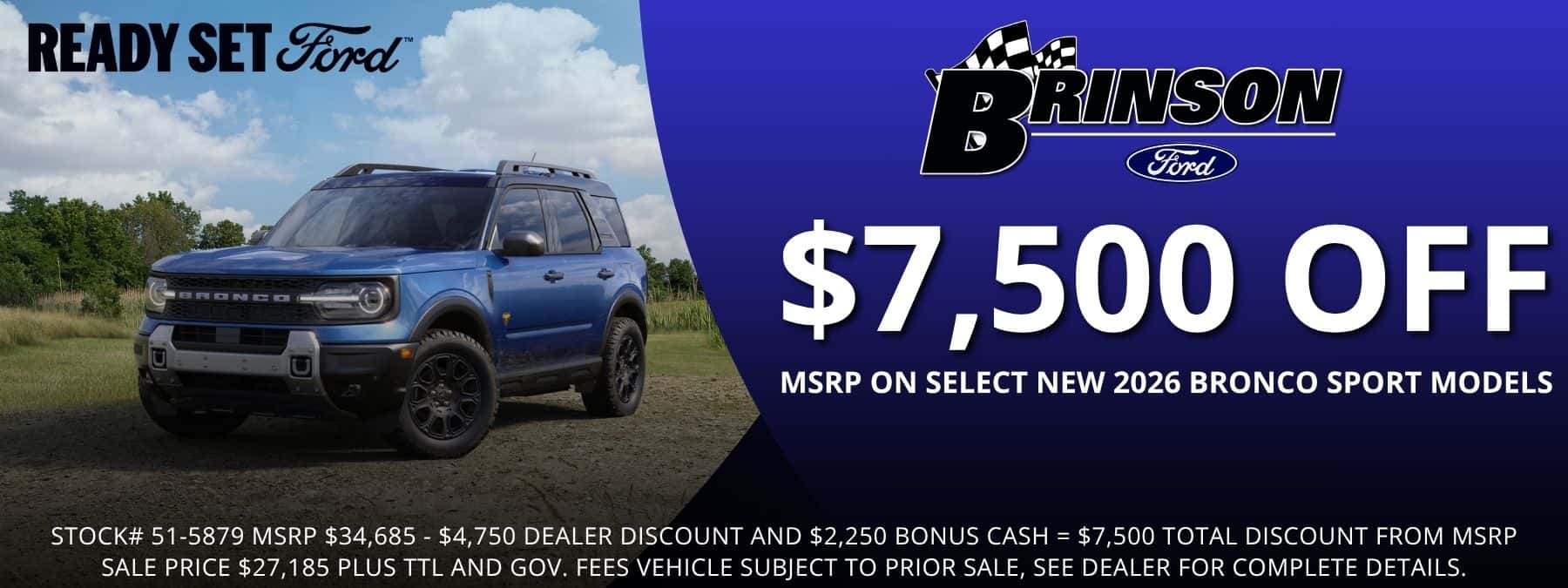 Bronco Sport October Sale!