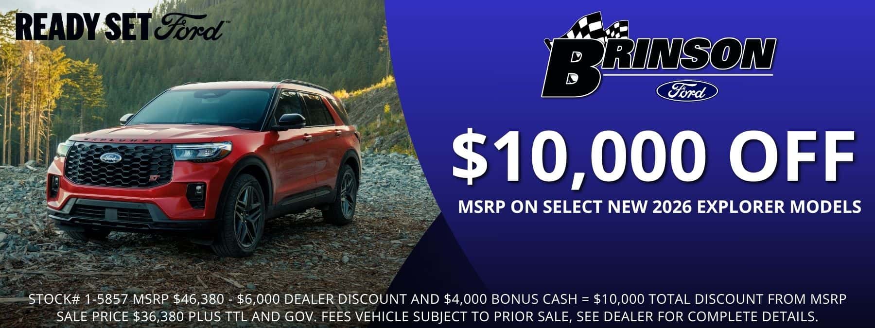 October Explorer Sale!