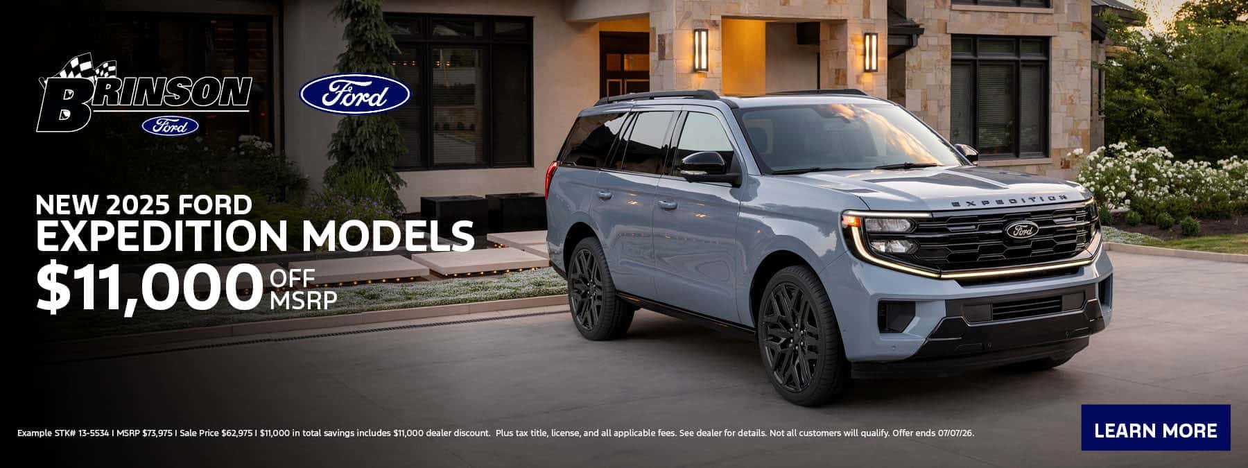 Get $11,000 OFF MSRP On NEW 2025 FORD EXPEDITION MODELS