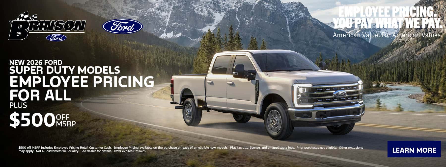 mployee Pricing on New 2026 Ford Super Duty Models