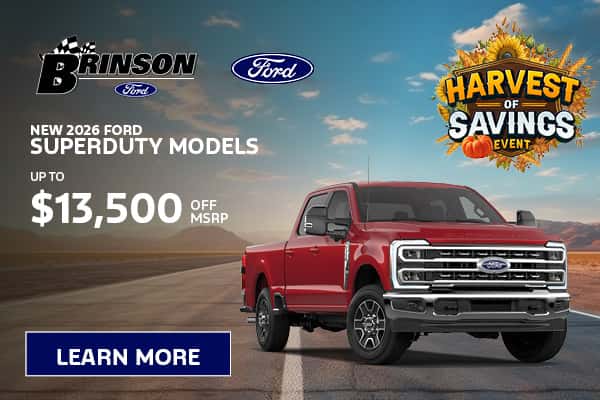 Get Up to $13,500 Off MSRP on a New 2026 Ford Superduty Models