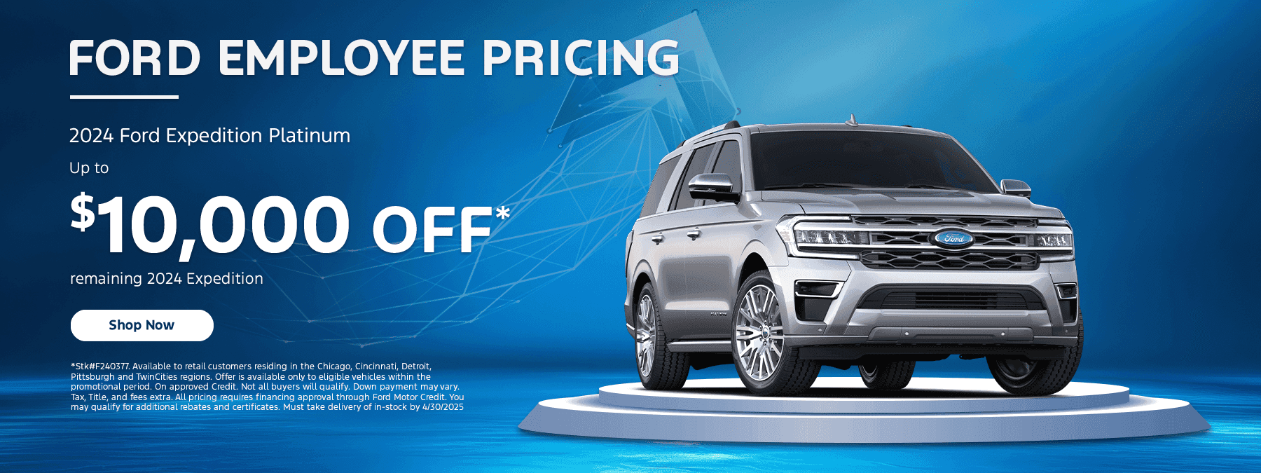 Ford Employee Pricing 2024 Ford Expedition Platinum Up to $10000 off remaining 2024 Expedition
