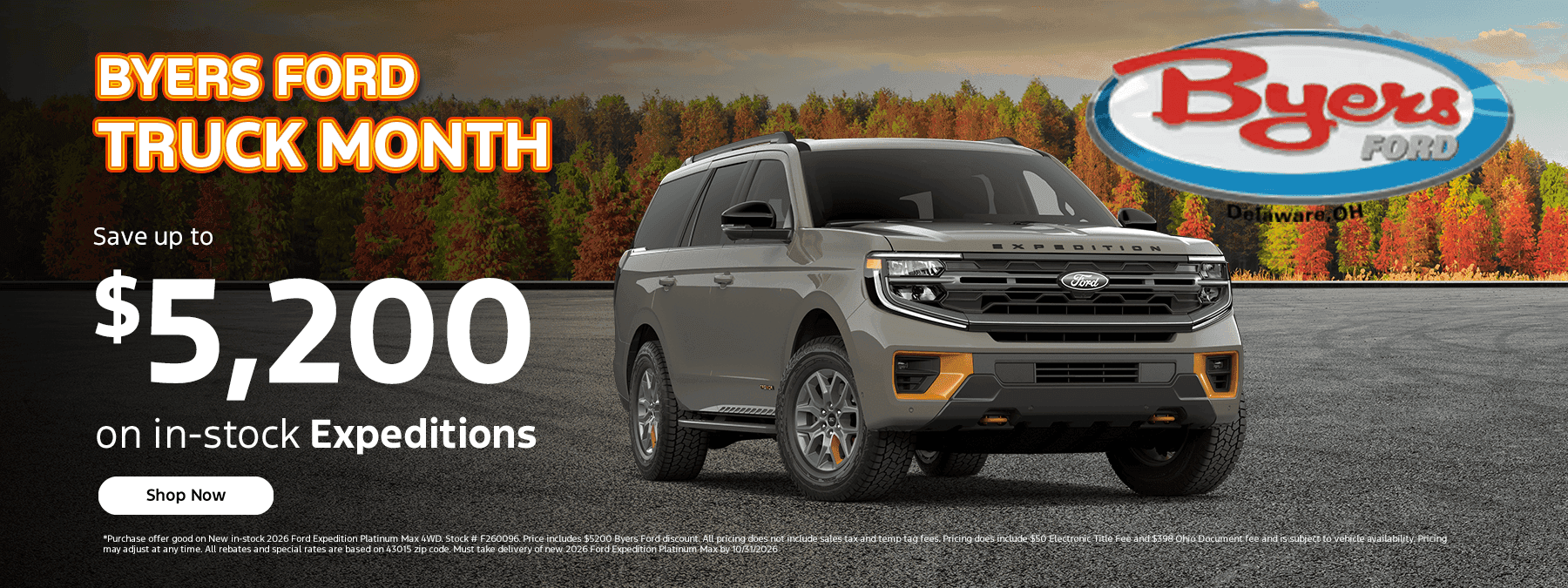Save up to $5200 on in-stock Expeditions