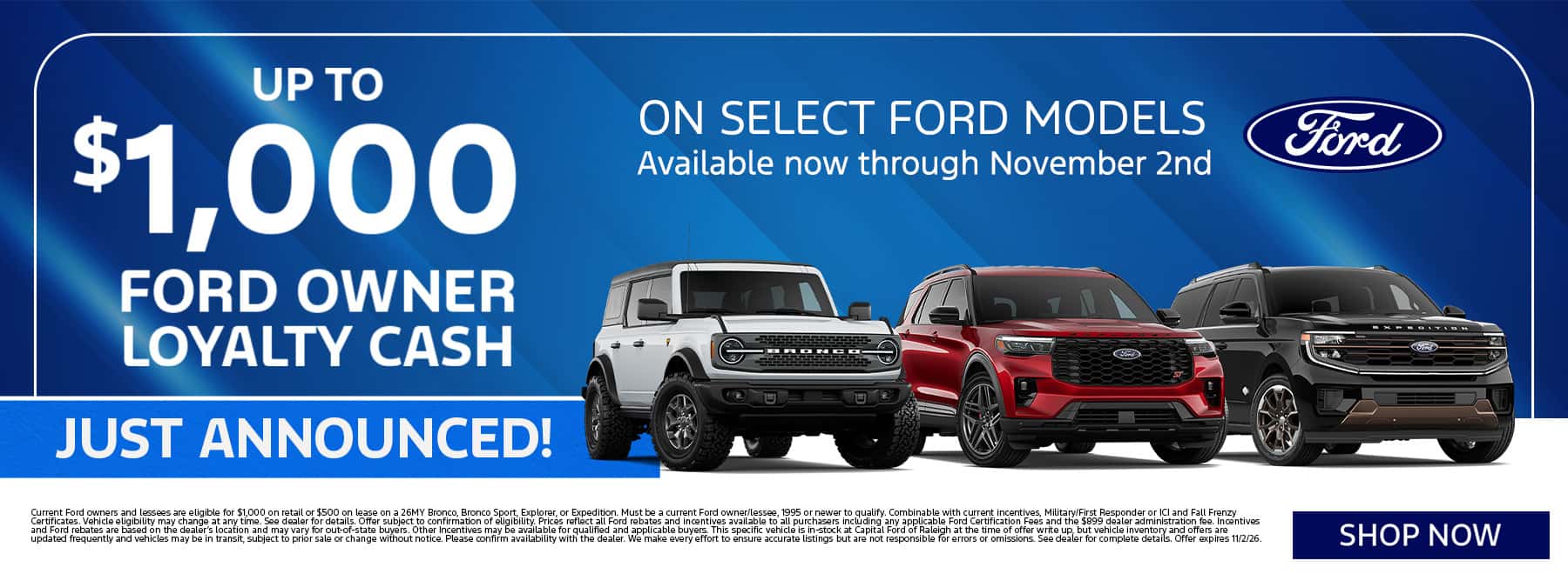 Ford Loyalty Cash