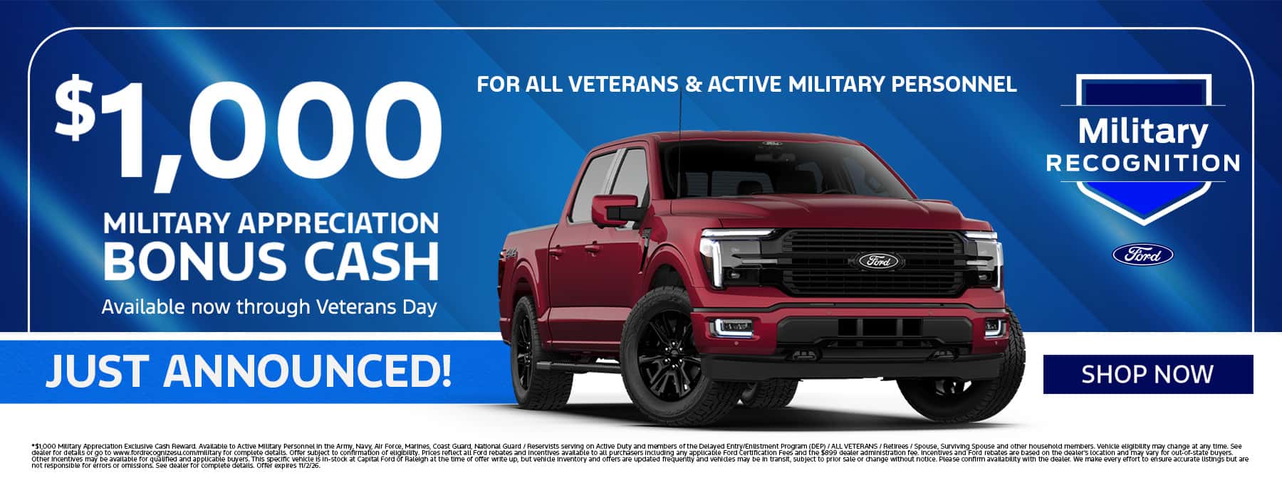 Military Appreciation Cash