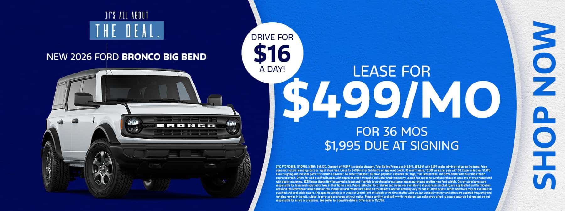 New 2026 Ford Bronco Big Bend
