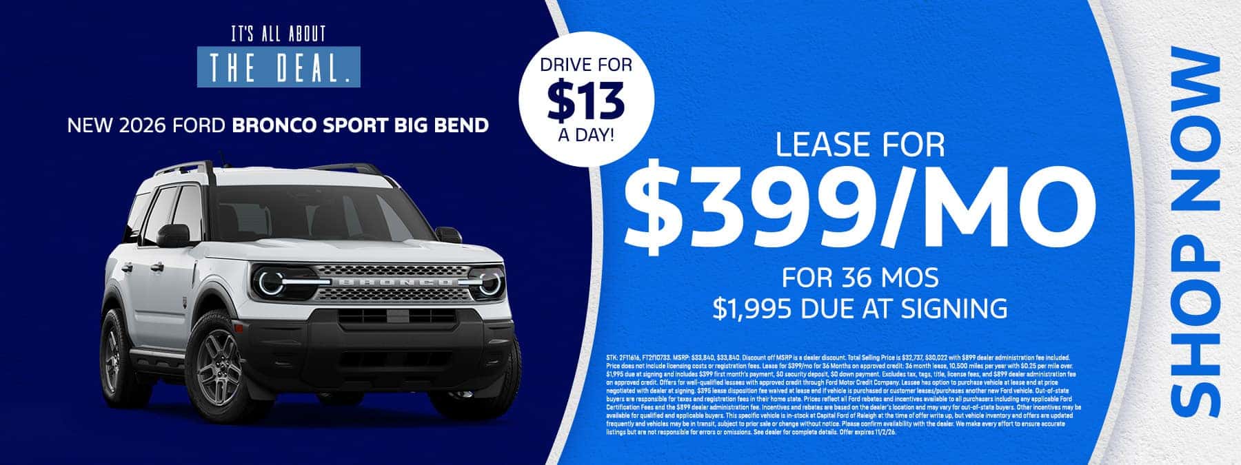 New 2026 Ford Bronco Sport Big Bend