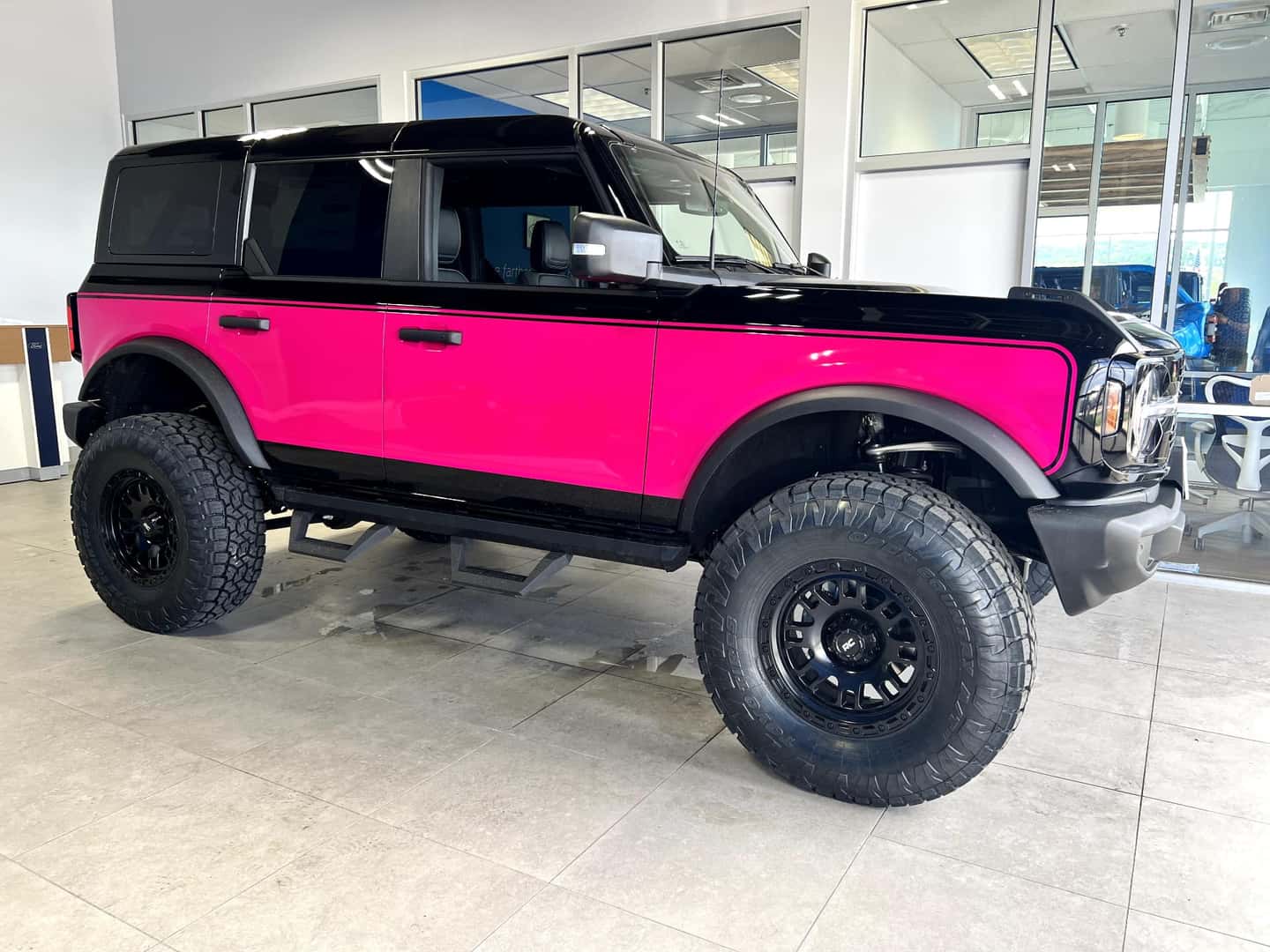Black and Pink Ford Bronco 