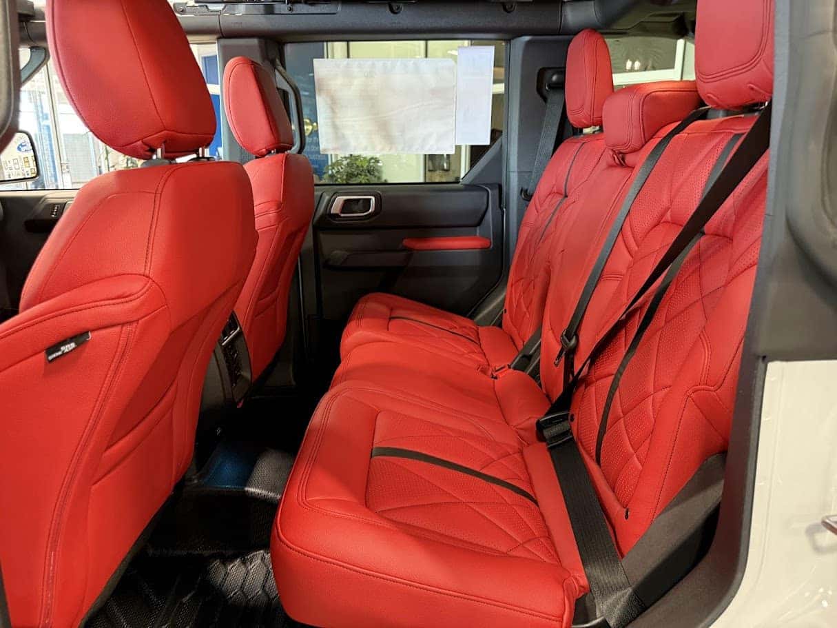 Red Alea custom leather seats