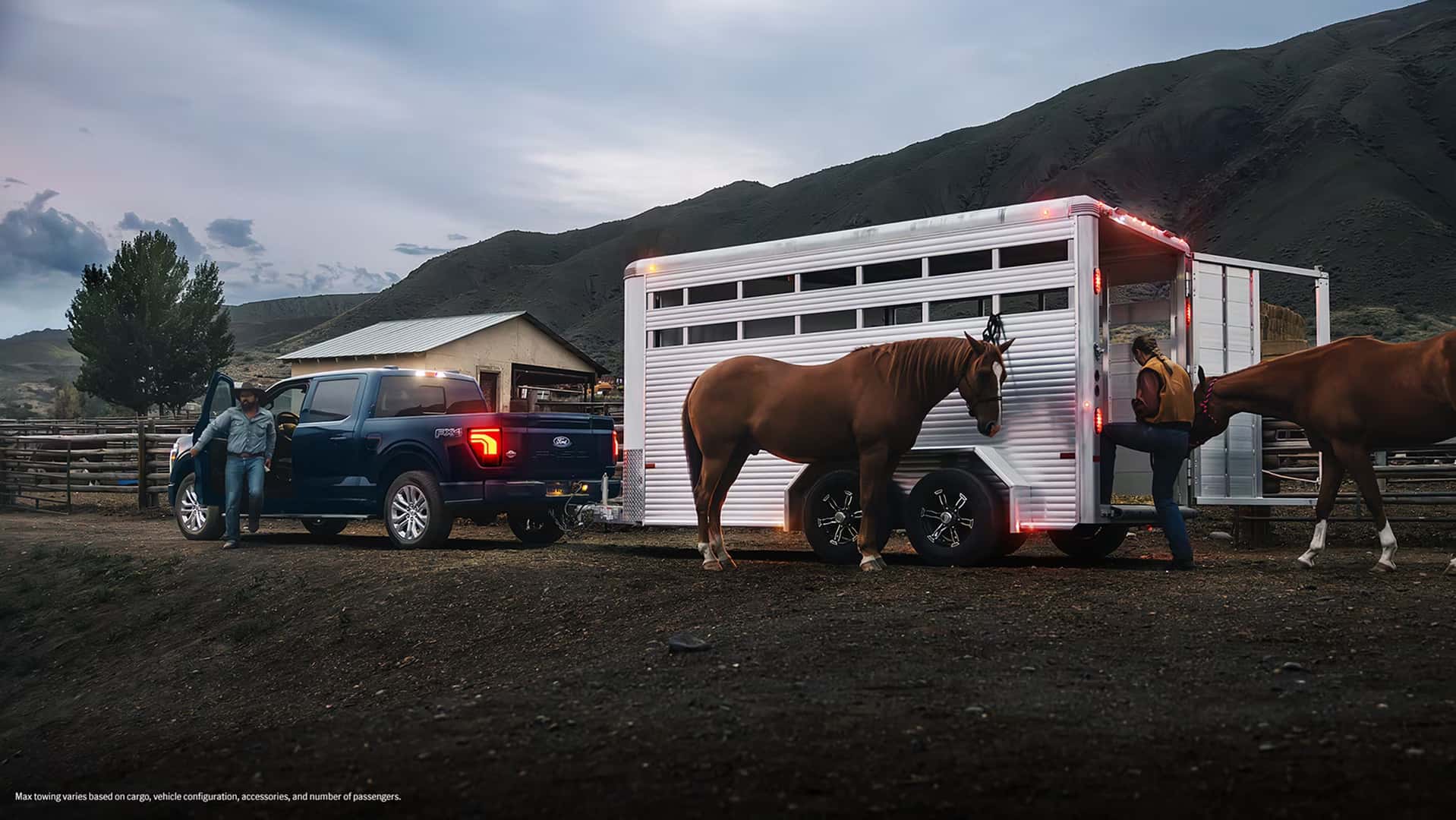 2026 Ford F-150 with trailer and horse's