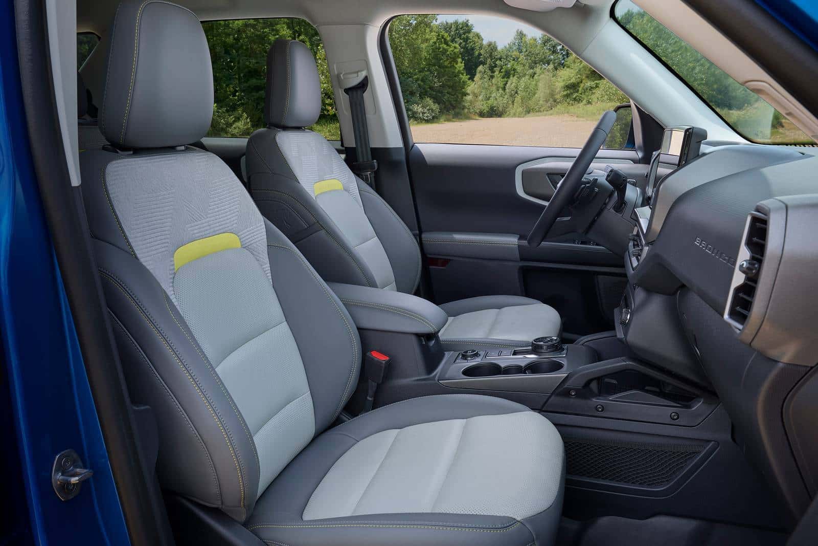 front interior side view of the 2026 ford bronco sport