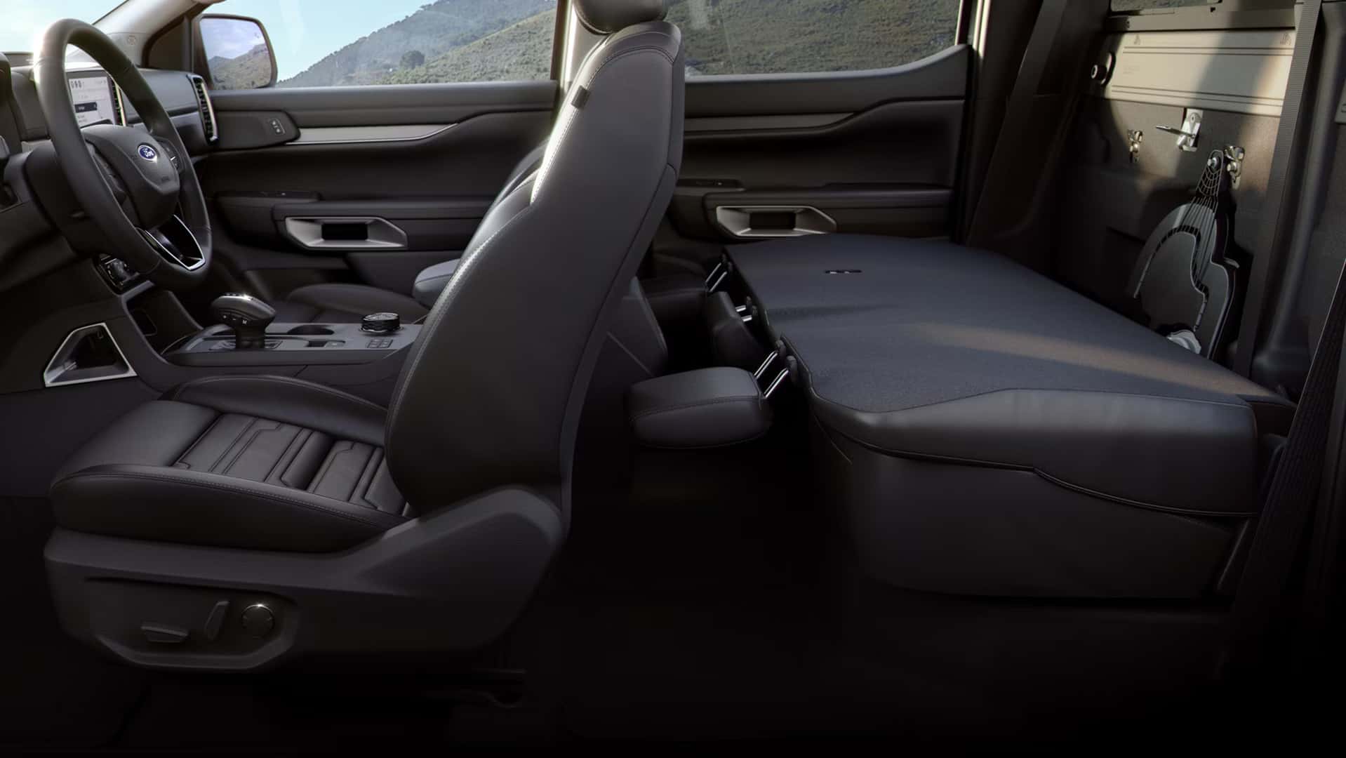 side interior view of a 2026 ford ranger