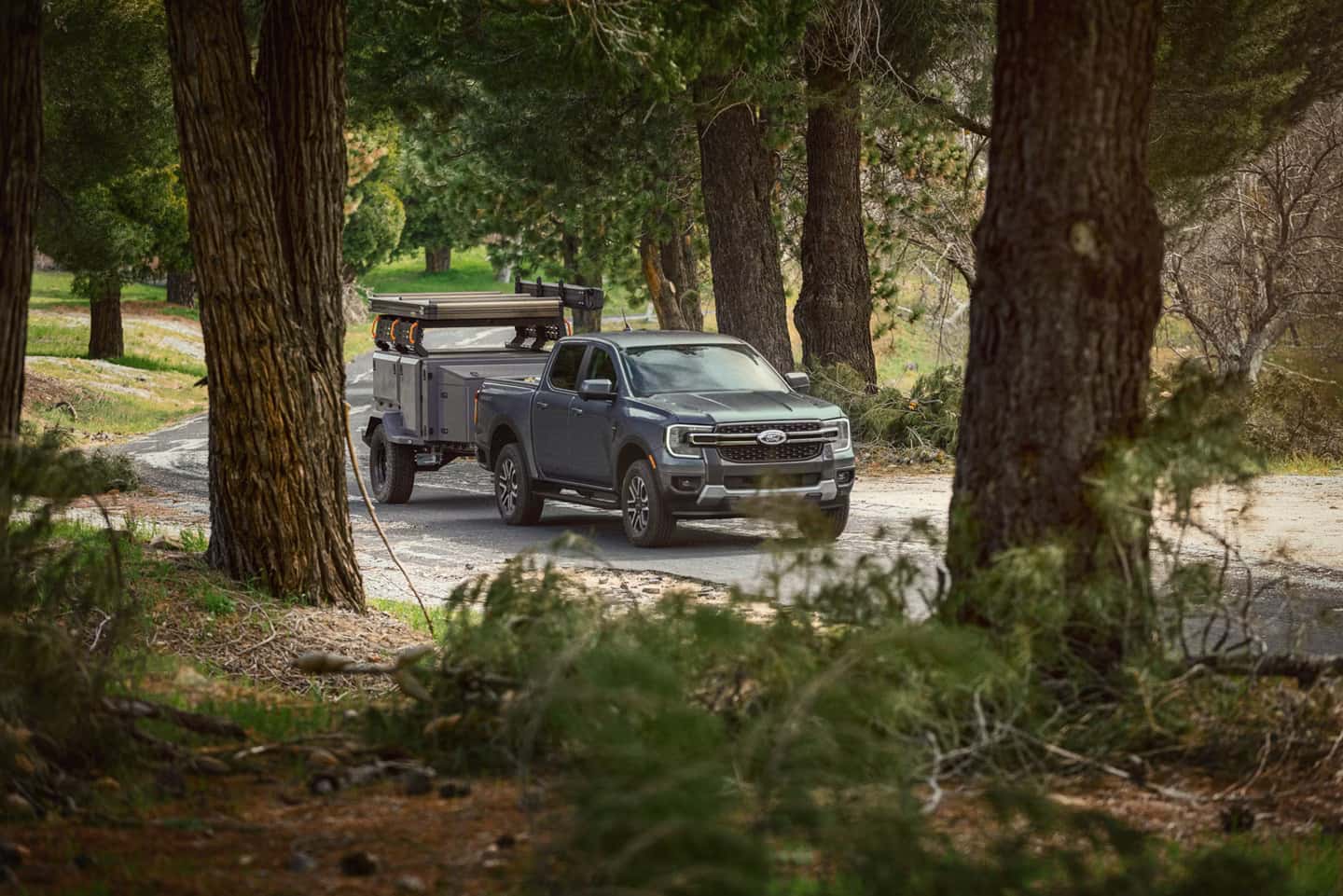 ford ranger pulling a trailer