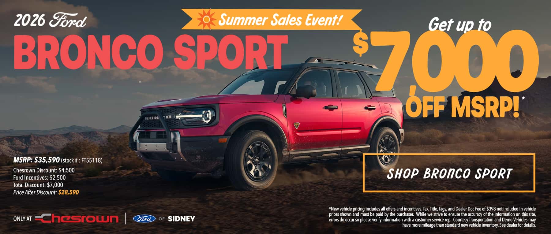 Ford Bronco Sport in Sidney Ohio