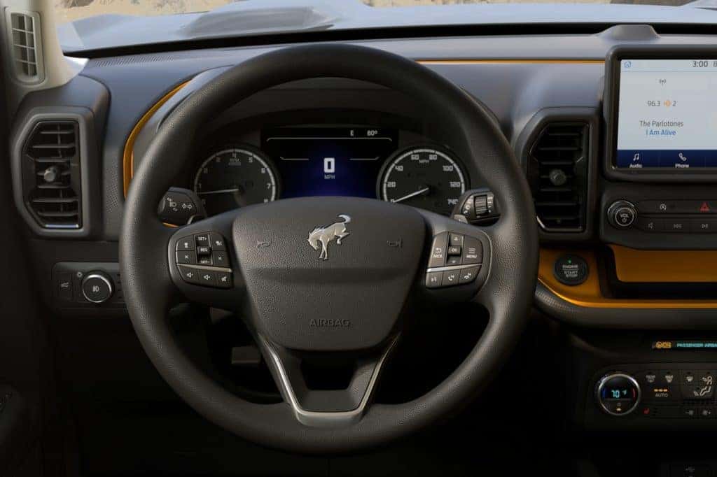 A shot of a Ford Mustang dashboard
