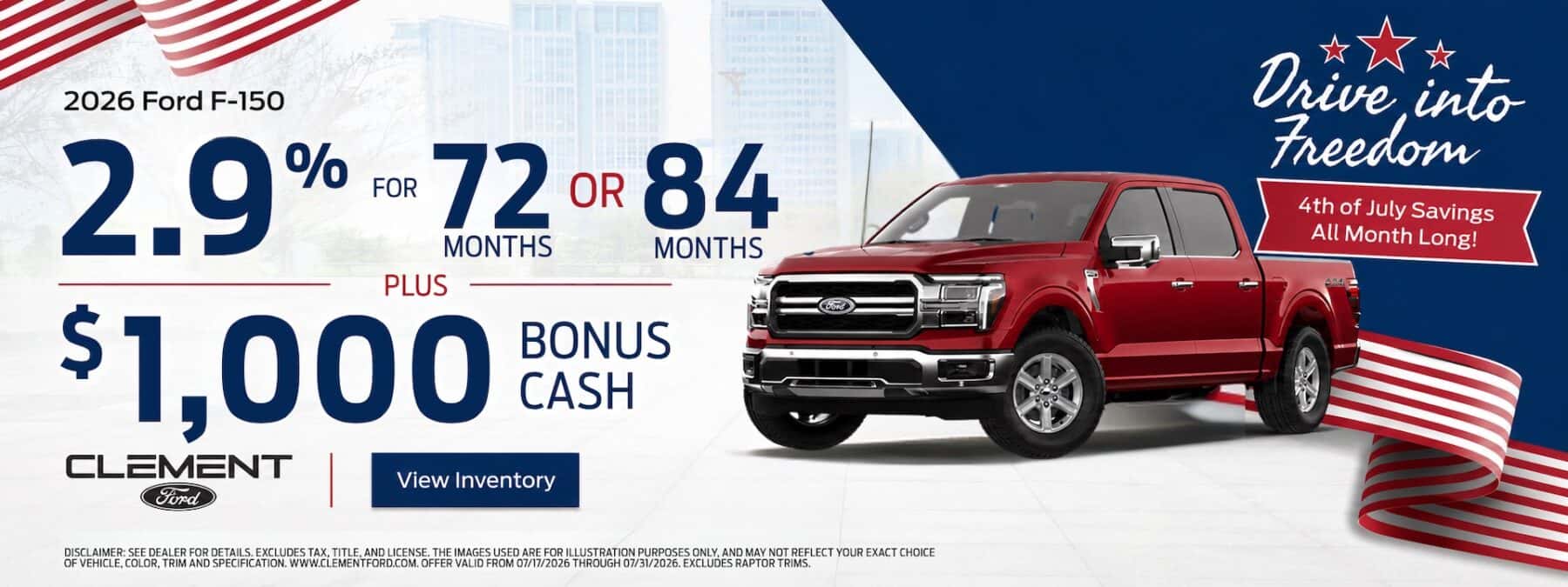 Clement Ford – July F150 APR Banner – 1