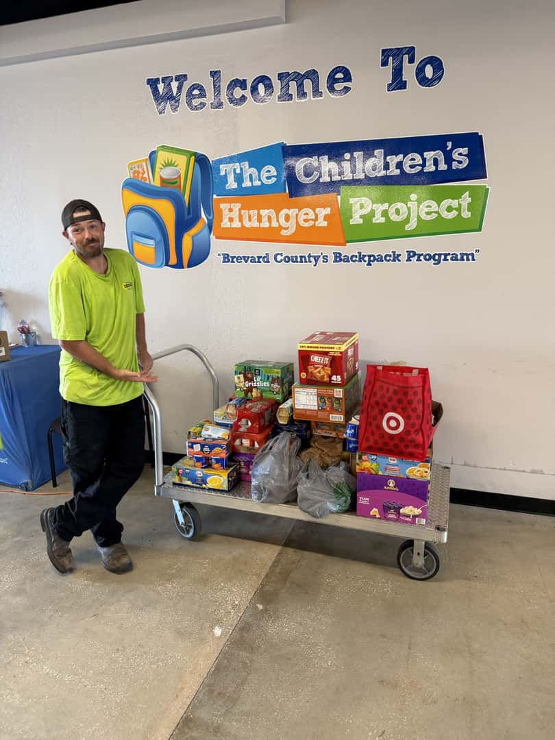 Cocoa Ford food donations arriving at The Children’s Hunger Project