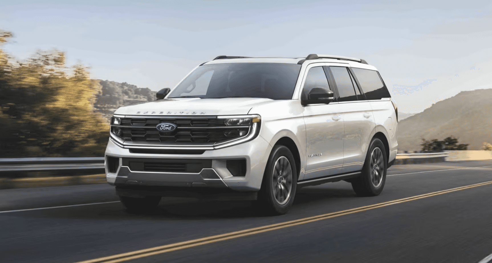 New Ford Expedition driving on the highway