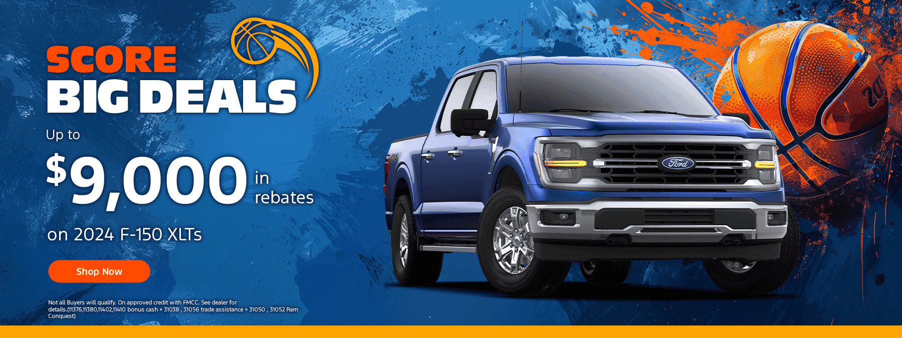 Up to $9,000 in rebates on 2024 F-150 XLTs