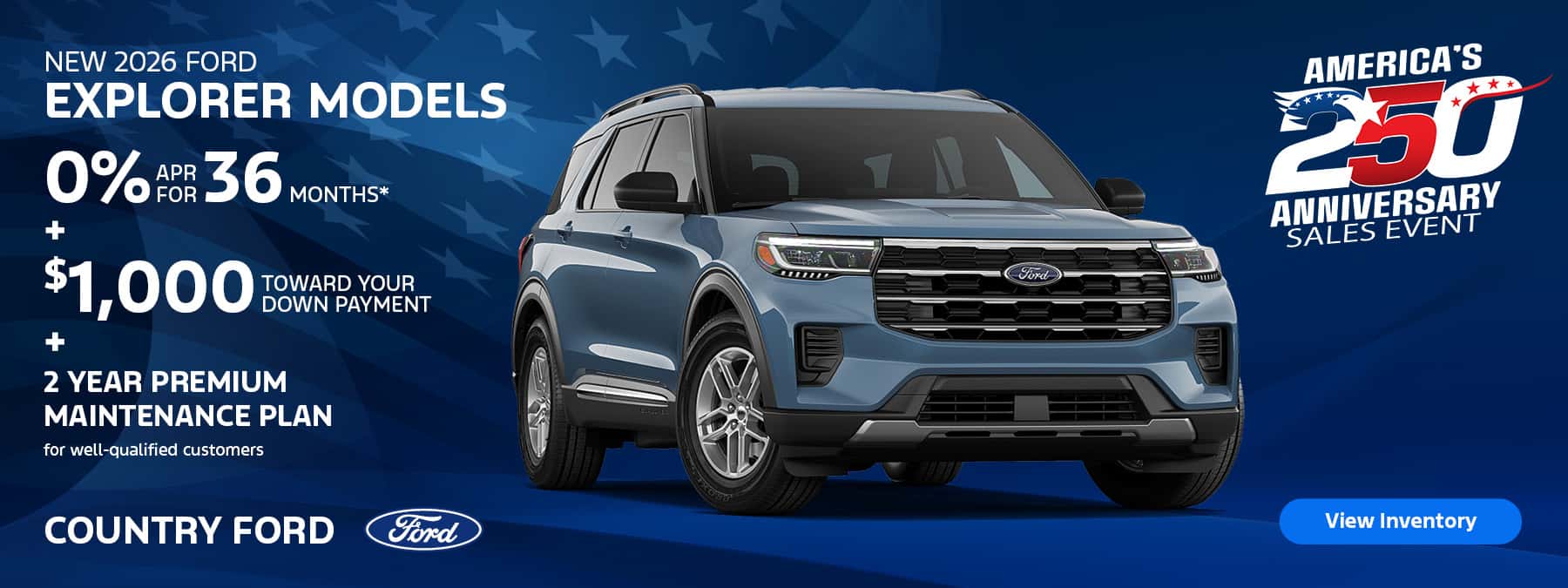 Save on New 2026 Ford Explorer Models in Tyndall, SD!
