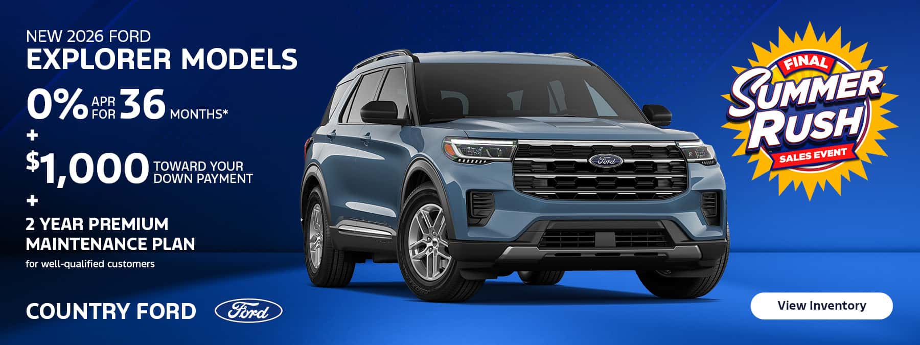 Save on New 2026 Ford Explorer Models
