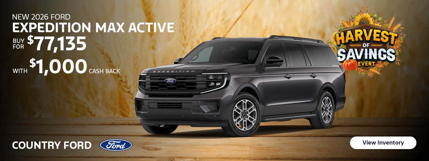 Save on a New 2026 Ford Expedition Max Active!
