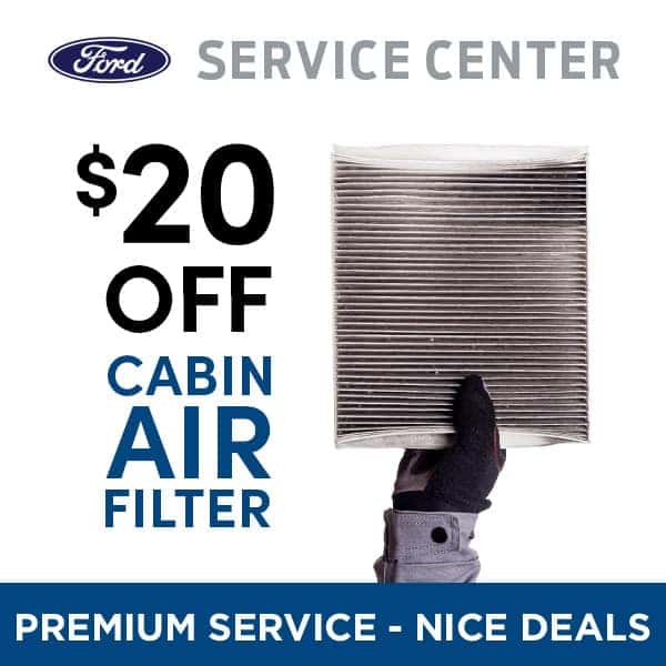 $20 off Cabin Air Filter