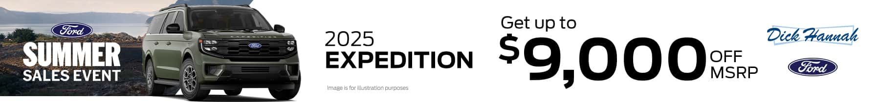 Get up to $9,000 off MSRP on 2025 Expedition