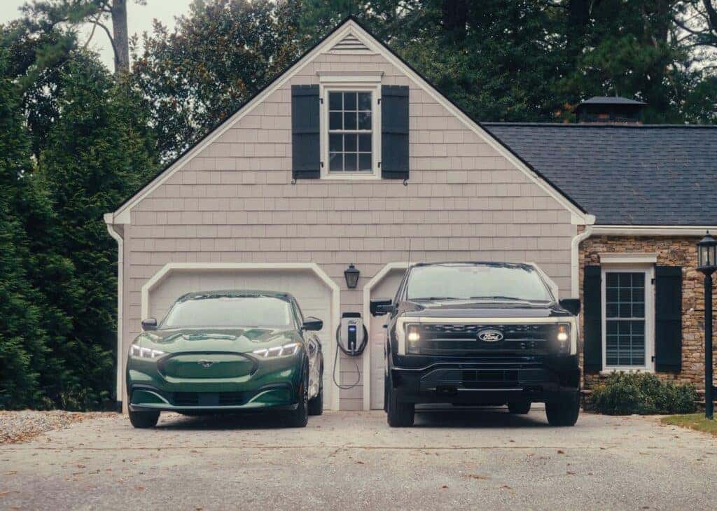 Ford Power Promise - Ford Vehicles Parked in Front of Home Garage