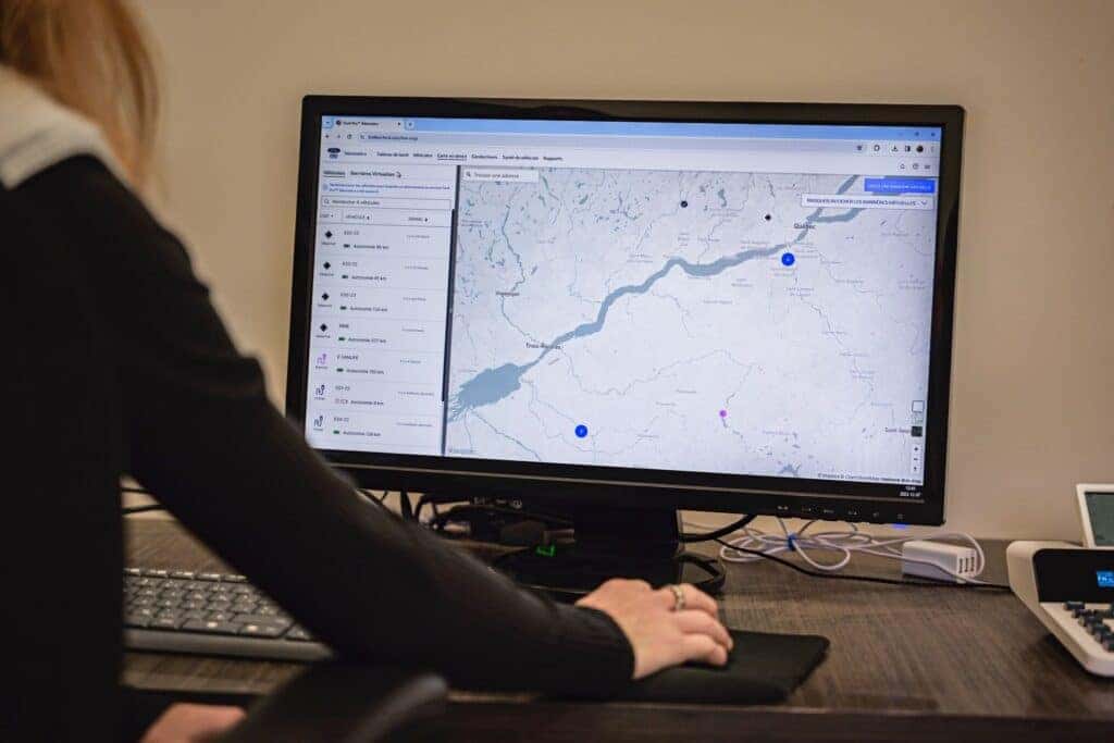 A User Of Ford Pro Finding A Service Station On Their Computer