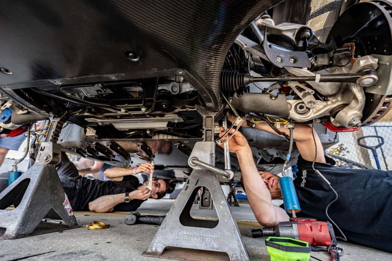 The Ford Group Working On The Stellar Suspension Of The Ford Mustang GTD